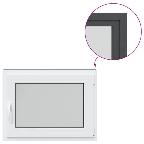 Pinceablak RISOR Antracit 80 x 60 cm PVC és Üveg