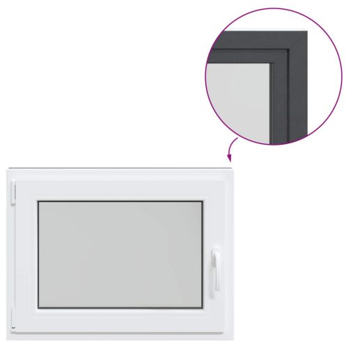 Pinceablak RISOR Antracit 80 x 70 cm PVC és Üveg