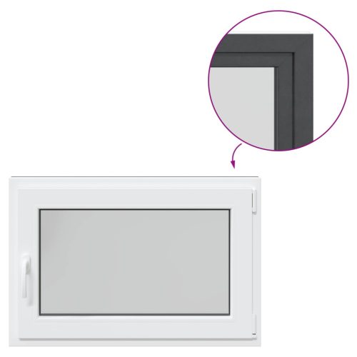 Pinceablak RISOR Antracit 90 x 60 cm PVC és Üveg