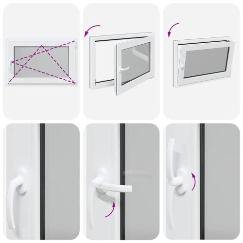 Pinceablak RISOR Antracit 90 x 60 cm PVC és Üveg