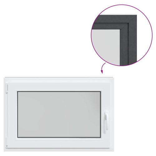 Pinceablak RISOR Antracit 90 x 70 cm PVC és Üveg