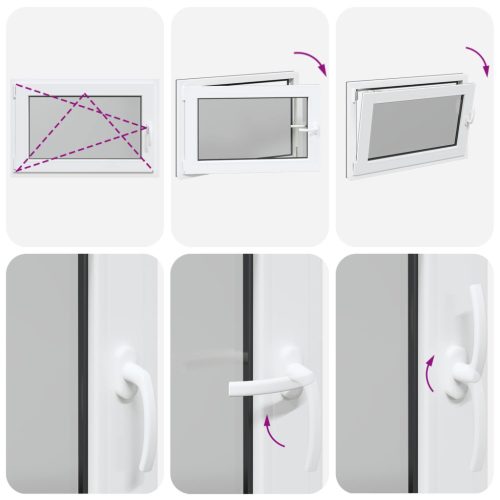 Pinceablak RISOR Antracit 90 x 70 cm PVC és Üveg