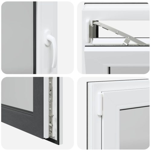 Pinceablak RISOR Antracit 100 x 60 cm PVC és Üveg