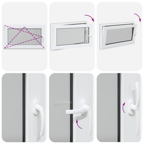 Pinceablak RISOR Antracit 100 x 60 cm PVC és Üveg