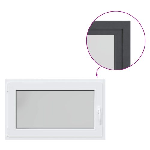 Pinceablak RISOR Antracit 100 x 70 cm PVC és Üveg