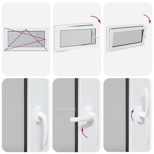 Pinceablak RISOR Antracit 110 x 70 cm PVC és Üveg