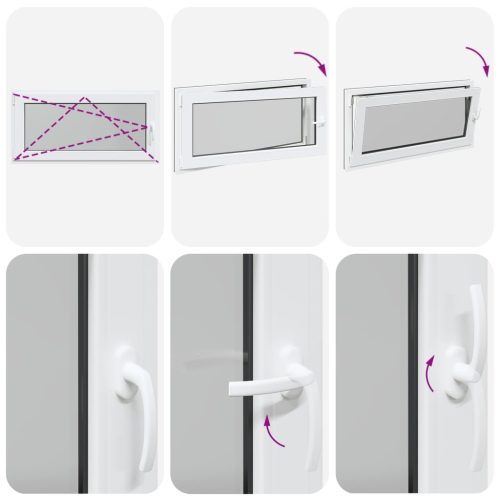 Pinceablak RISOR Antracit 120 x 60 cm PVC és Üveg