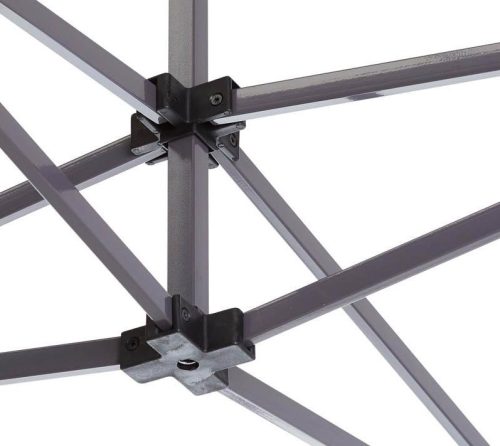 TP 4x4,5m összecsukható 750N acél vázas pavilon, ablak nélkül - fehér