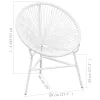  fehér polyrattan hálós kerti kagylószék