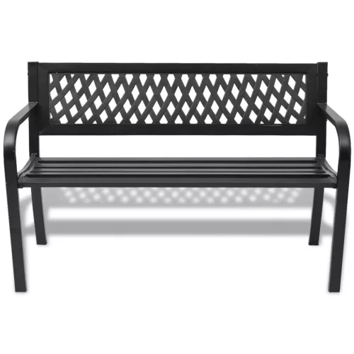  fekete acél kerti pad 118 cm