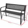 fekete acél kerti pad 118 cm