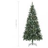 VID műkarácsonyfa fenyőtobozokkal és fehér csillámmal 210 cm