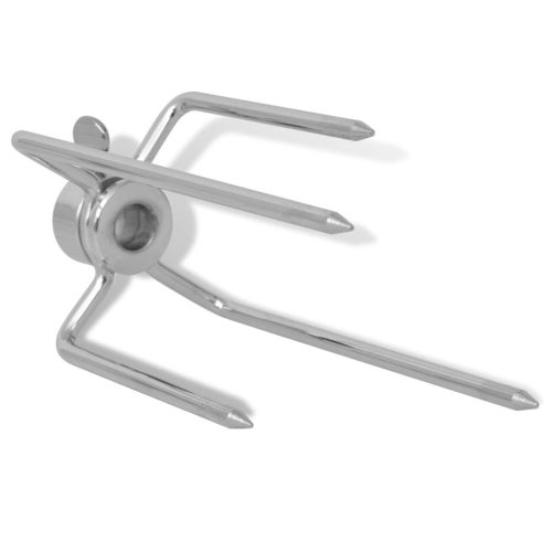  2 db BBQ grillező acél nyárs villa