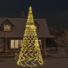 VID karácsonyfa zászlórúdon 3000 meleg fehér LED-del 800 cm