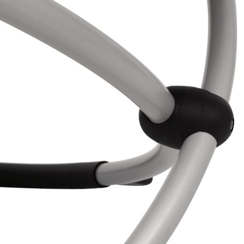  fekete és szürke geometrikus formájú kültéri acél napozóágy