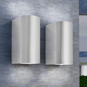    2 db kör alakú, fel/lefelé világító kültéri LED falilámpa