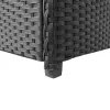  fekete polyrattan kerti tárolóláda 120 x 50 x 60 cm