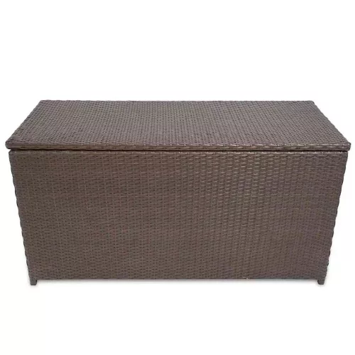  barna polyrattan kerti tárolóláda 120 x 50 x 60 cm