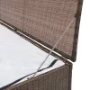  barna polyrattan kerti tárolóláda 120 x 50 x 60 cm