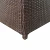  barna polyrattan kerti tárolóláda 120 x 50 x 60 cm