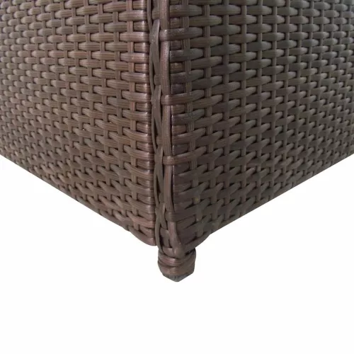  barna polyrattan kerti tárolóláda 120 x 50 x 60 cm