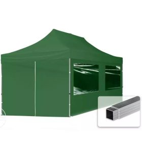   TP 3x6m összecsukható alumínium pavilon, 4 db oldalfallal - zöld