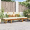  2 az 1-ben tömör akácfa kerti pad párnákkal 190 cm