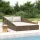  barna polyrattan kerti ágy 110 x 200 cm