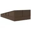  barna polyrattan kerti ágy 110 x 200 cm