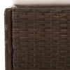  barna polyrattan kerti ágy 110 x 200 cm
