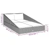  barna polyrattan kerti ágy 110 x 200 cm