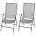  2 db szürke rakásolható acél kerti szék