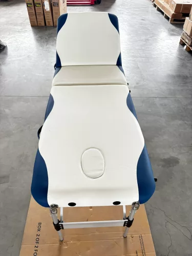 3 zónás alumínium masszázságy kék-fehér, hordtáskával 3108R - B ÁRU