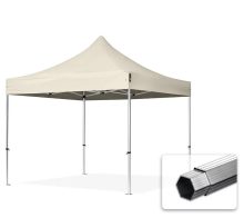   Professional összecsukható sátrak PROFESSIONAL 400g/m2 ponyvával, alumínium szerkezettel, oldalfal nélkül - 3x3m krém