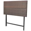  7-részes barna kerti polyrattan/acél összecsukható étkezőszett