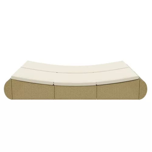  bézs polyrattan napozóágy