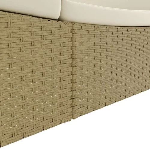  bézs polyrattan napozóágy