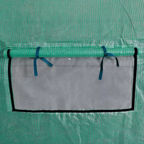  hordozható bejárható fóliasátor melegház acél vázzal 18 m²  