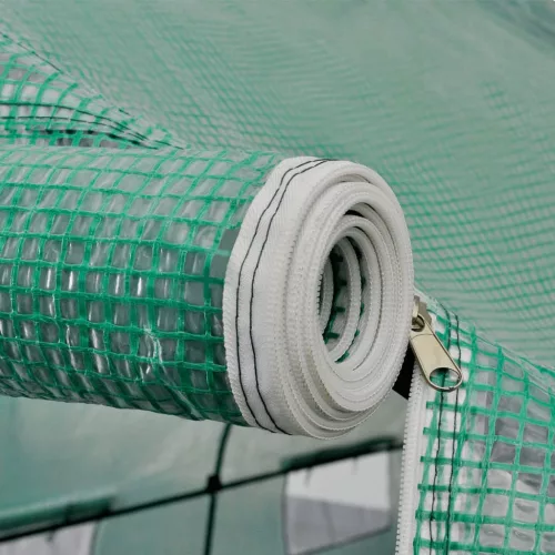  hordozható bejárható fóliasátor melegház acél vázzal 18 m²  