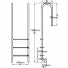 VID Medence létra - rozsdamentes acélból - 120 cm