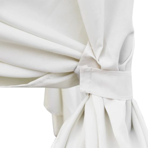  fekete polyrattan napozóágy függönyökkel