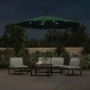  zöld függőernyő LED-del, fém rúddal 300 cm