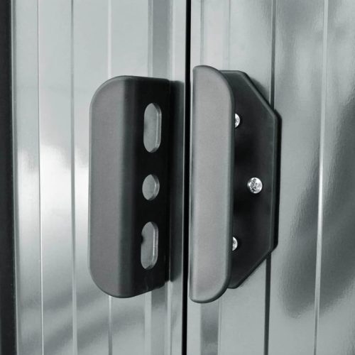  szürke fém kerti fészer 204 x 132 x 186 cm