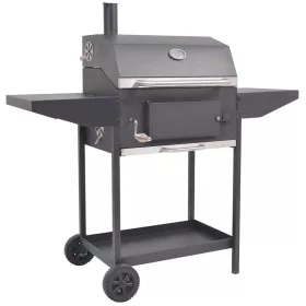  BBQ fekete faszén grillsütő polccal