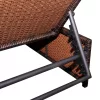  2 db barna polyrattan dönthető kerti szék asztallal