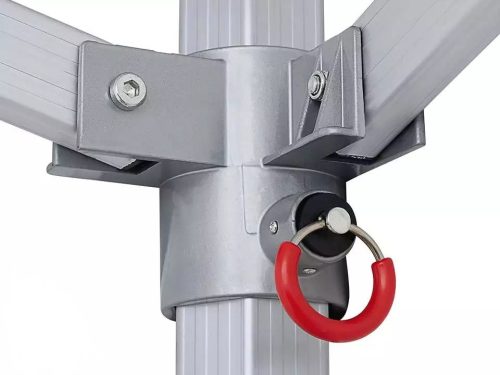 TP 4x6m összecsukható 850N alumínium pavilon, oldalfal nélkül, tűzálló - fekete