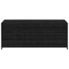  fekete polyrattan kerti tárolóláda 150 x 50 x 60 cm