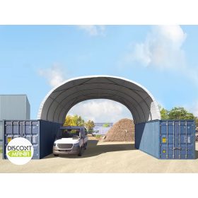   TP Contop 8x6m konténer sátor tűzálló PRIMEtex 2300 ponyvával, fehér