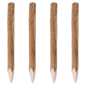  4 db kihegyezett mogyorófa kerítésoszlop 90 cm