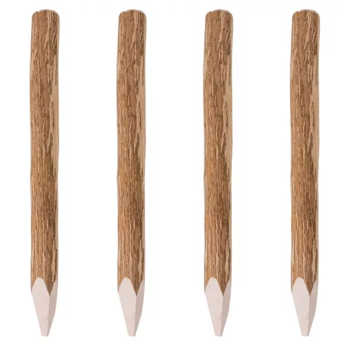  4 db kihegyezett mogyorófa kerítésoszlop 90 cm